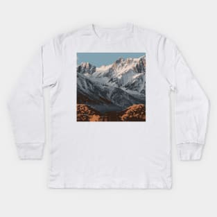Hills by the road I Travel Nature Mountains Kids Long Sleeve T-Shirt